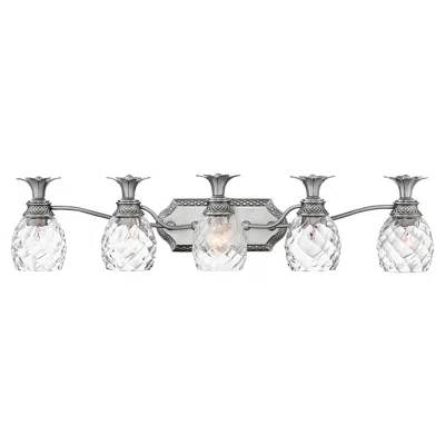 Hinkley Plantation 37" Pineapple Glass And Nickel 5-light Bath Light