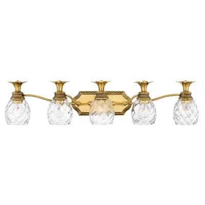 Hinkley Plantation 37"w Burnished Brass 5-light Bath Light