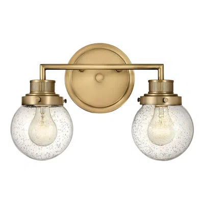 Hinkley Poppy 10" High Heritage Brass 2-light Wall Sconce