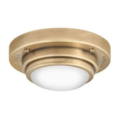 Hinkley Porte 7" Wide Heritage Brass Small Flush Mount Or Sconce