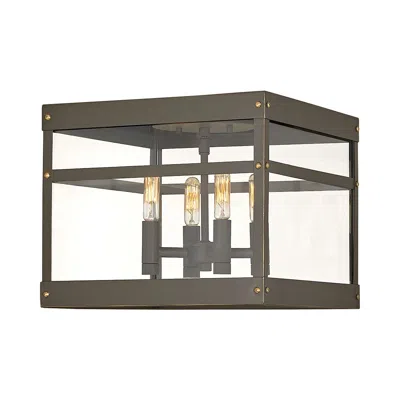 Hinkley Porter 12" Wide 4-light Rustic Square Outdoor Ceiling Light