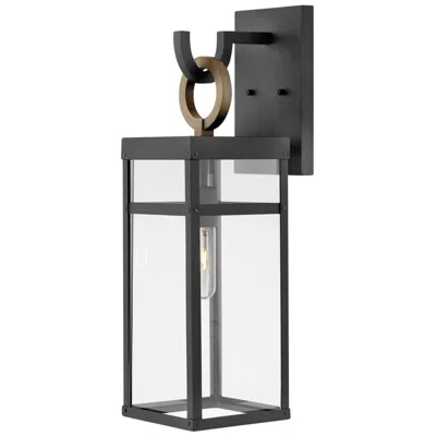 Hinkley Porter 22" Black Rectangular Lantern Led Outdoor Wall Light