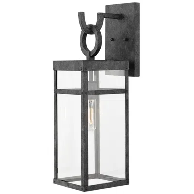 Hinkley Porter 22" High Aged Zinc Led Outdoor Wall Light