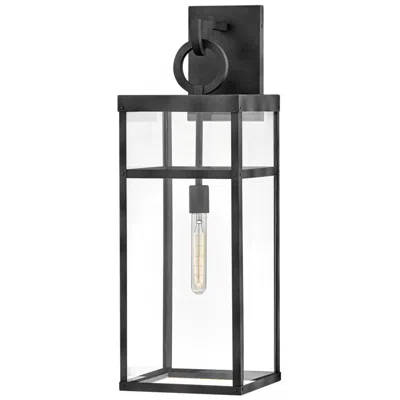 Hinkley Porter 29" Black Outdoor Lantern Wall Light With Led Bulb