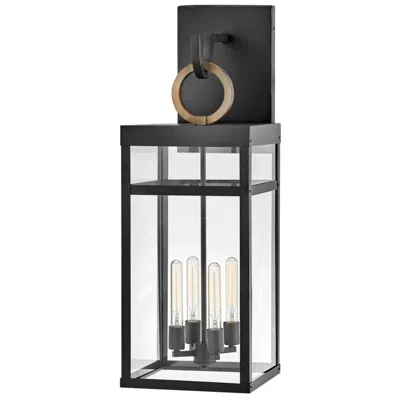 Hinkley Porter 35 1/4"h Black 4-light Led Outdoor Wall Light