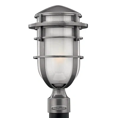 Hinkley Reef 16.25" Aluminum Outdoor Post/pier Mount Lantern In Polished Chrome;brushed Nickel;chrome;si
