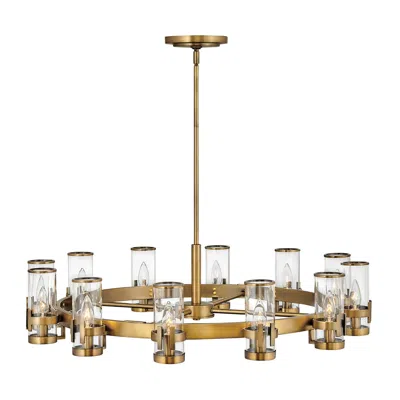 Hinkley Reeve 35 3/4" Wide 12-light Heritage Brass Ring Chandelier