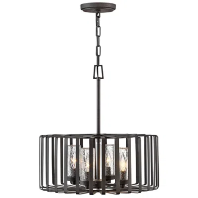 Hinkley Reid 21"h Brushed Graphite 4-light Led Outdoor Hanging Light