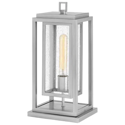 Hinkley Republic 16 1/2" High Satin Nickel 5w Outdoor Post Light