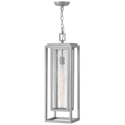Hinkley Republic Outdoor Large Hanging Lantern 9" Satin Nickel
