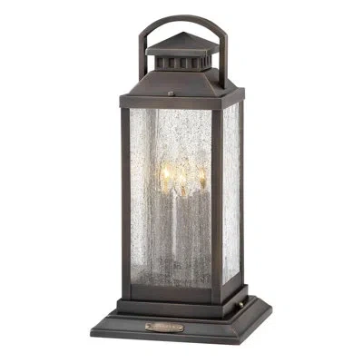 Hinkley Revere Outdoor 3-light Lantern Head In Blackened Brass
