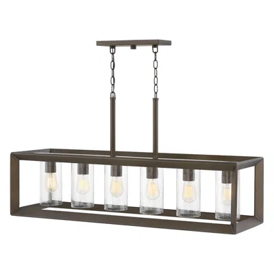 Hinkley Rhodes 42 1/4" Bronze Outdoor Kitchen Island Linear Pendant