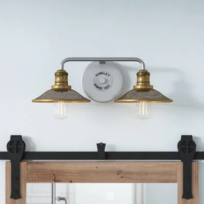 Hinkley Rigby 2-light Vanity Light In Antique Nickel