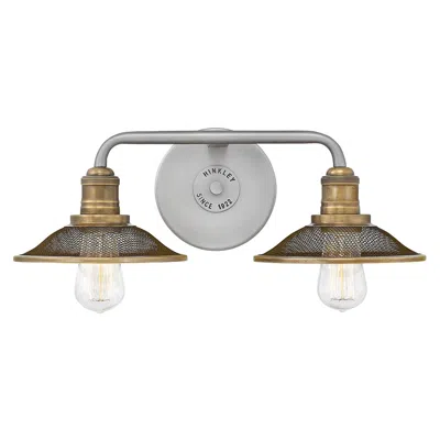 Hinkley Rigby 8 3/4" High Antique Nickel 2-light Wall Sconce