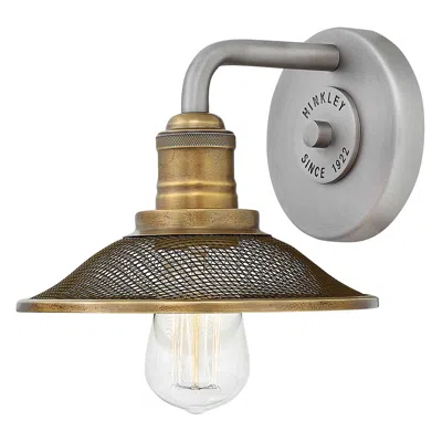 Hinkley Rigby 8 3/4" High Industrial Antique Nickel Wall Sconce