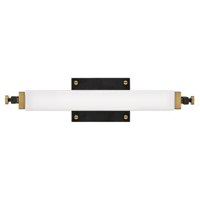 Hinkley Rollins 18"w Black And Heritage Brass Led Bath Light