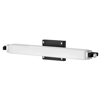 Hinkley Rollins 24" Integrated Led Bath Vanity Sconce In Black,chrome
