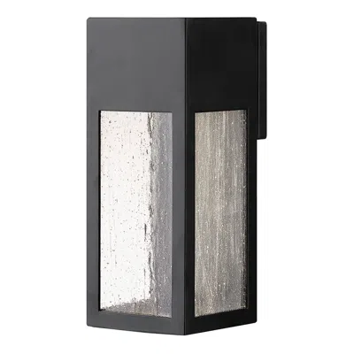 Hinkley Rook 12" High Satin Black Rectangular Led Outdoor Wall Light