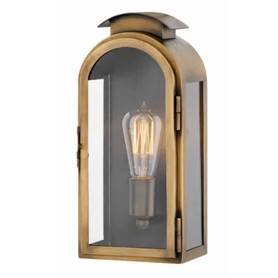 Hinkley Rowley Outdoor Wall Lantern In Antique Brass