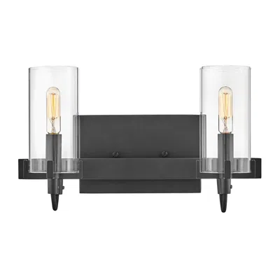 Hinkley Ryden 8 1/4" High Black 2-light Wall Sconce
