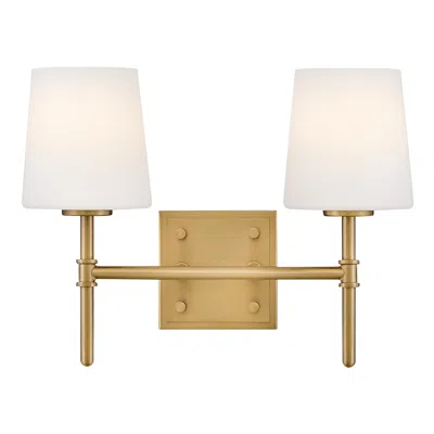 Hinkley Saunders 10 3/4" High Lacquered Brass 2-light Wall Sconce