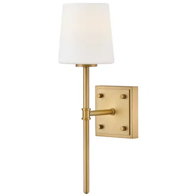 Hinkley Saunders 16" High Lacquered Brass Wall Sconce