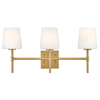 Hinkley Saunders 23" Wide Lacquered Brass 3-light Vanity Bath Light
