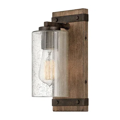 Hinkley Sawyer 11" High Sequoia Wood Finish Rustic Wall Sconce