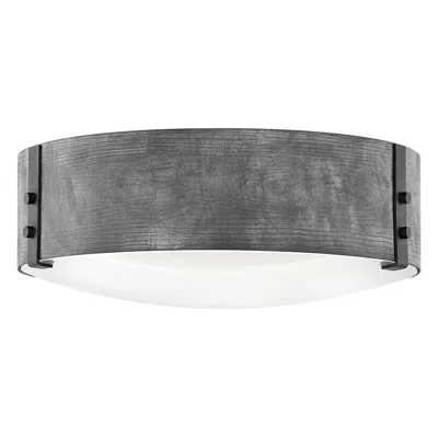 Hinkley Sawyer 15" Wide Aged Zinc Outdoor Ceiling Light