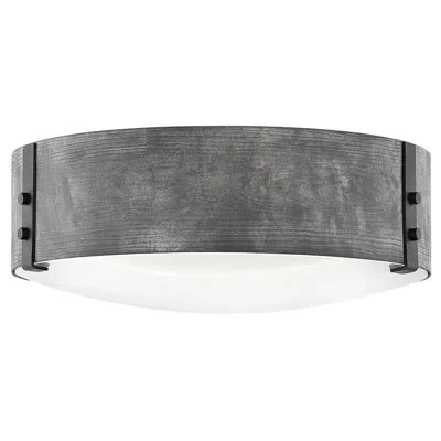 Hinkley Sawyer 3 - Bulb Outdoor Flush Mount In Aged Zinc