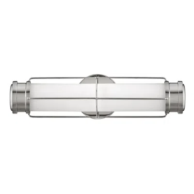 Hinkley Saylor 17" Wide Modern Deco Polished Nickel Led Bath Light