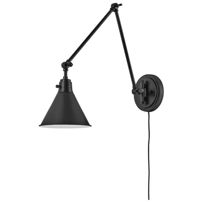 Hinkley Sconce Arti Medium Swing Arm Single Light Sconce 7" Black