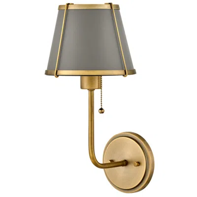 Hinkley Sconce Clarke Medium Single Light Sconce 7" Lacquered Dark Bra