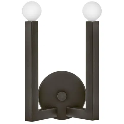 Hinkley Sconce Ezra Medium Two Light Sconce 7" Black Oxide