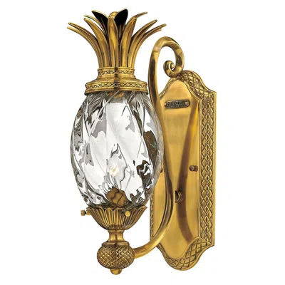 Hinkley Sconce Plantation Medium Single Light Sconce 14.5" Burnished Brass