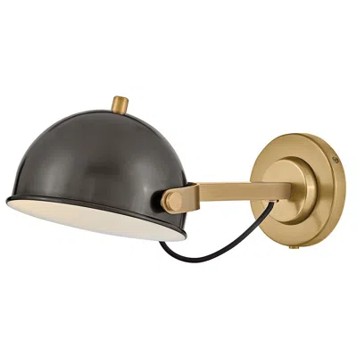 Hinkley Sconce Spence Medium Adjustable Single Light Sconce 7" Black Oxide