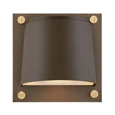 Hinkley Scout 6.5" Sq. Outdoor Wall Mount Lantern - Led Included In Architectural Bronze