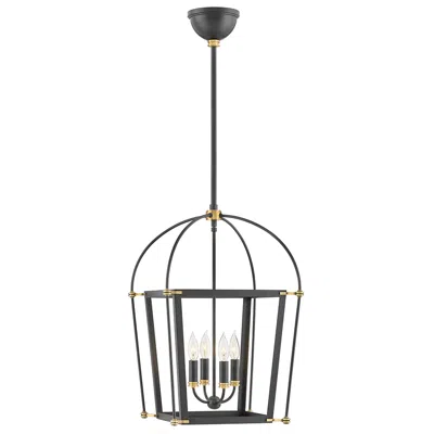 Hinkley Selby 16 1/4" Wide Black 4-light Open Frame Pendant