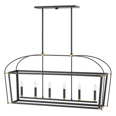 Hinkley Selby 48" Wide Black Kitchen Island Light Chandelier