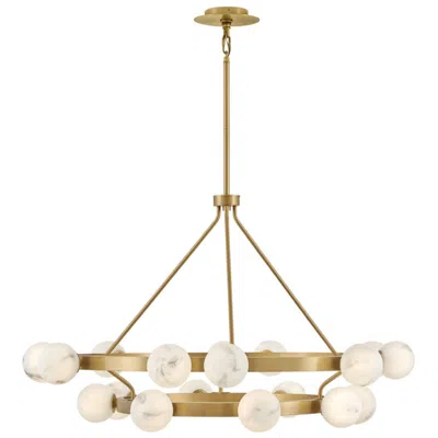 Hinkley Selene 48" Lacquered Brass 18-light Multi-tier Ring Chandelier