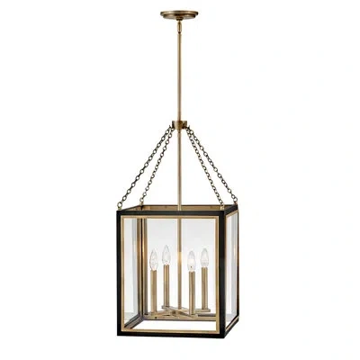 Hinkley Shaw Four-light Candle Indoor Pendant - Two-tone Finish