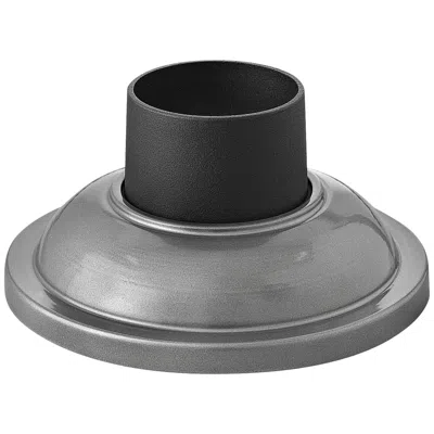 Hinkley Signature Pier Mount Fitter - Smooth Base In Hematite Silver