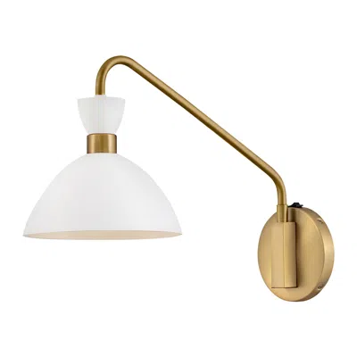 Hinkley Simon 13 1/4" High Heritage Brass Plug-in Wall Sconce