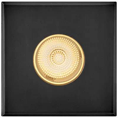 Hinkley Sparta Dot Larg Led Square Button Light 2.25" Stainless Steel Black