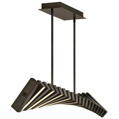 Hinkley Stitch 42" Wide Painted Black Oxide Led Linear Chandelier