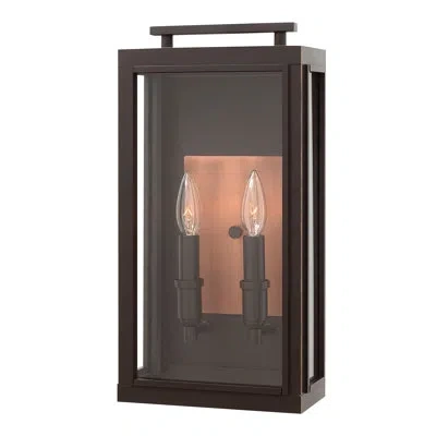 Hinkley Sutcliffe 2 - Bulb Integrated Led Outdoor Wall Lantern In Oil Rubbed Bronze
