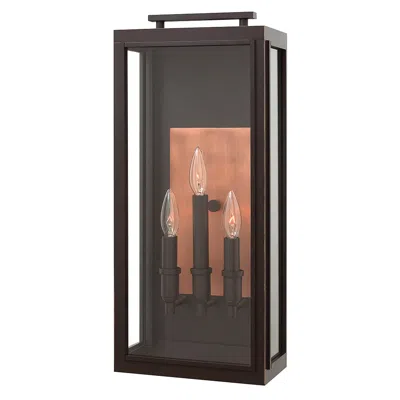 Hinkley Sutcliffe 22" High Antique Copper Outdoor Wall Light