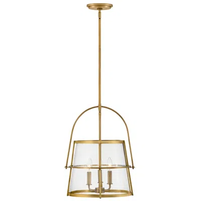 Hinkley Tournon 15" Wide Heritage Brass 4-light Pendant