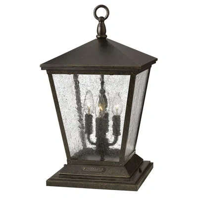 Hinkley Trellis 1 -light 19.75" H Hardwired Pier Mount Light In Regency Bronze