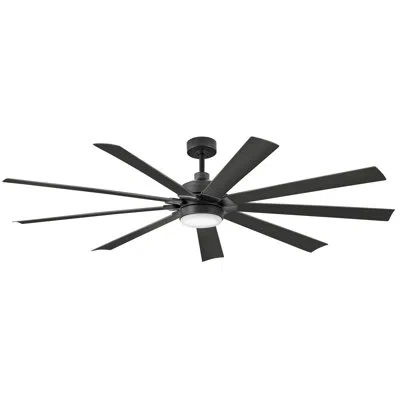 Hinkley Turbine Led Ceiling Fan In Matte Black